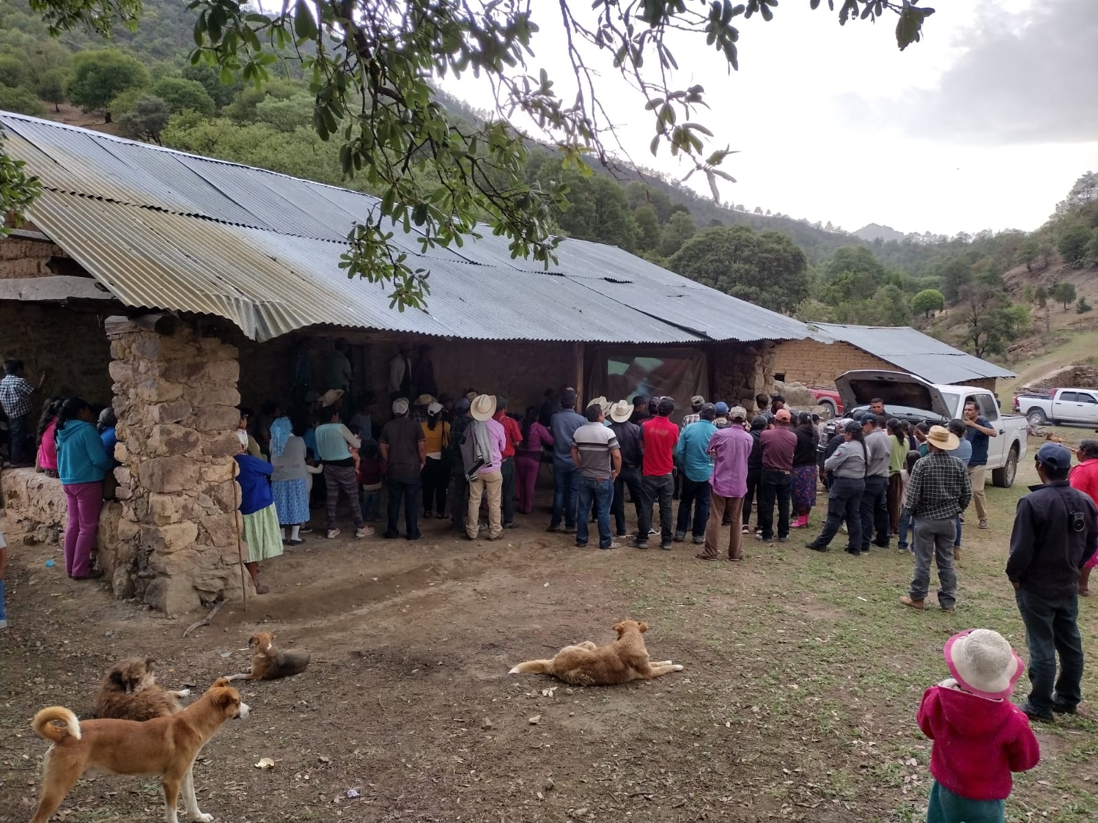La comunidad reunida